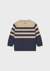 Sueter bloques marino-beige