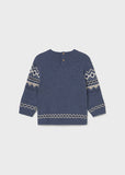 Sueter jaquard azul