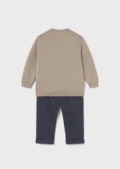 Conj. Pantalon y sueter animales noche