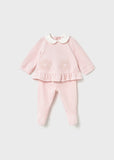 Conj. Polaina tundosado rosababy c/cuello