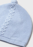Conj. Polaina y gorro tricot cielo