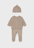 Conj. Polaina y gorro tricot duna