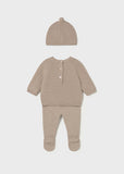 Conj. Polaina y gorro tricot duna