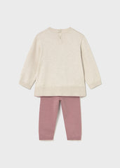 Conj. Pantalon tricot osito orquidea