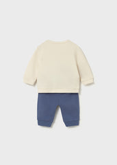 Conj. 2 piezas dinosaurios azul fuerte