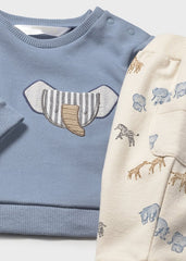 Conj. 2 piezas bluebell estampado safari