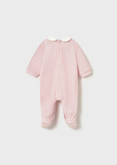 Pelele tundosado flores rosa baby