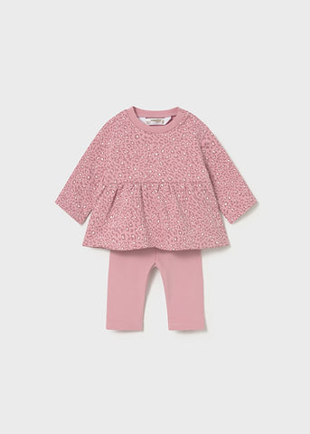 Conj. 2 piezas sudadera estampado cheetah orquidea