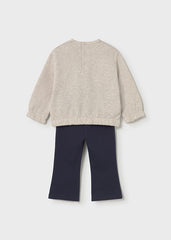 Conj. Leggings pullover flores marino