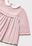 Vestido tricot c/cuello cuarzo rosa