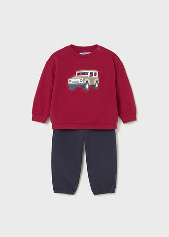 Conj. Pullover pantalon rojo jeep