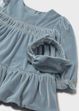 Vestido terciopelo con diadema bluebell