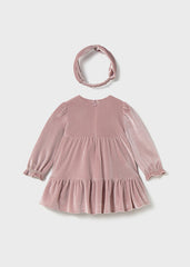 Vestido terciopelo con diadema cuarzo