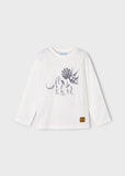 Camiseta m/l embossed dinosaurio