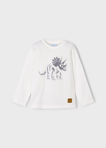 Camiseta m/l embossed dinosaurio