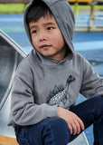 Sudadera embossed dinosaurio gris