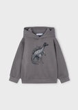 Sudadera embossed dinosaurio gris
