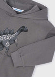Sudadera embossed dinosaurio gris