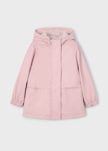 Raincoat capucha pelo nude