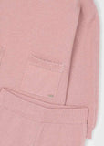 Conj. Pantalon largo tricot maquillaje rosa