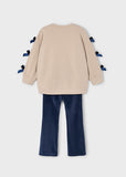 Conj. Leggings pullover lazos marino