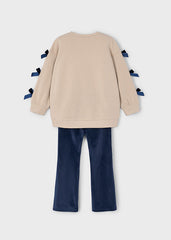 Conj. Leggings pullover lazos marino