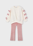 Conj. Leggings pullover lazos rosa