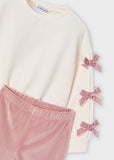 Conj. Leggings pullover lazos rosa