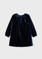 Vestido terciopelo brillo marino