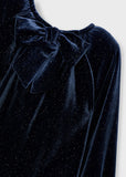 Vestido terciopelo brillo marino