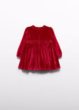Vestido terciopelo glitter rojo
