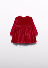 Vestido terciopelo glitter rojo