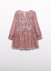 Vestido lentejuelas rosa