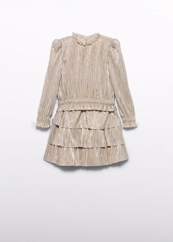 Conj. Falda punto plisado avena