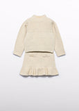 Conj. Tricot falda avena