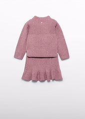 Conj. Tricot falda rosa