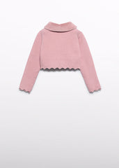 Rebeca tricot cuello pelo petalo