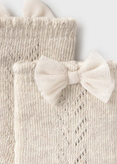 Calceta vestir c/lazo arena