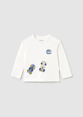 Camiseta m/l carreras nata