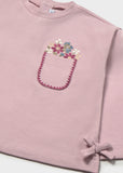 Conj. Leggings estampado flores malva