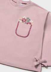Conj. Leggings estampado flores malva