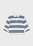Polo m/l rayas indigo