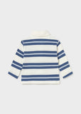 Polo m/l rayas indigo