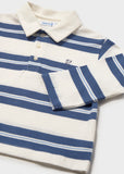 Polo m/l rayas indigo