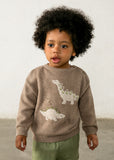 Sueter intarsia dinos trufa