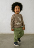 Sueter intarsia dinos trufa
