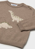 Sueter intarsia dinos trufa