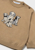 Sueter intarsia perritos galleta