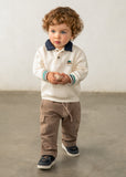 Pullover cuello polo zorro