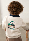 Pullover cuello polo zorro